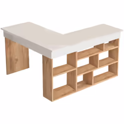 Tyo - Bureau d'angle design avec étagères