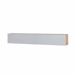 Meuble TV suspendu blanc et bois 180cm HYL, Concept Usine