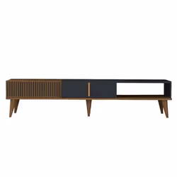 Meuble TV design bois et anthracite 180 cm NOLA, Concept Usine