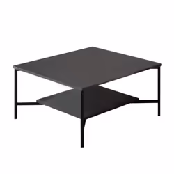 Table basse industrielle carrée noire TROMSO, Concept Usine