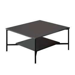 Table basse industrielle carrée noire TROMSO, Concept Usine