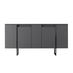 Buffet design noir 4 portes BORAS , Concept Usine