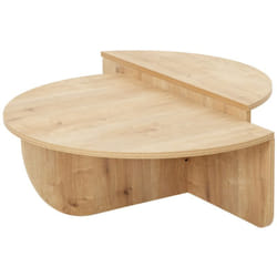 Carlow - Table basse ronde modulable couleur chêne clair