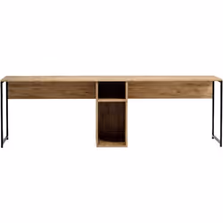 KILI - Bureau en bois avec niches. Ce bureau au design moderne est parfait pour aménager un espace de travail à la fois éléga ...