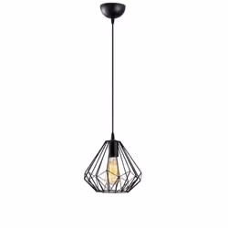 Suspension filaire noire en métal LEA, Concept Usine