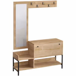 Meuble d'entrée avec porte-manteau et rangements à chaussures Apportez de l'organisation et du style à votre entrée avec ce m ...