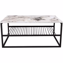 Table basse effet marbre La table basse se distingue par sa couleur effet marbre élégante et moderne. Elle est équipée d'une ...
