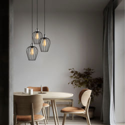 Suspension filaire noire 3 lampes MIA, Concept Usine
