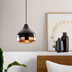 Suspension filaire noire et cuivrée MAYA, Concept Usine