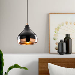 Suspension filaire noire et cuivrée MAYA, Concept Usine