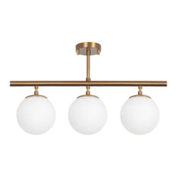 Plafonnier vintage - 3 lampes ambre