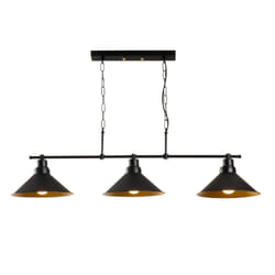 Suspension industreille noire 3 ampoules ERIKA, Concept Usine