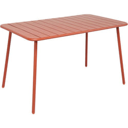 Bergame - Table salon de jardin repas 4 à 6 places 120x70cm terracotta
