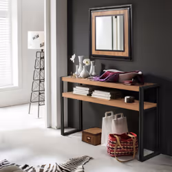 Console style industriel - bois et noir - 140 cm HANKO, Concept Usine