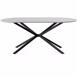 Table à manger 6 personnes - gris et noir - 180 cm Offrez une élégance moderne à vos repas avec la table à manger grise et no ...