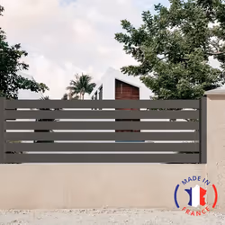 Caractéristiques de la clôture aluminium en kit - 6 lames modèle ajouré La clôture 6 lames modèle ajouré comporte 6 lames et  ...
