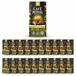 200 Capsules Aluminium Compatibles NESPRESSO® À USAGE DOMESTIQUE - CAFÉ SAVEUR NOISETTE - Dosettes by Café Royal®