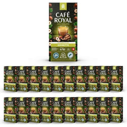 200 Capsules Aluminium Compatibles NESPRESSO® À USAGE DOMESTIQUE - CAFÉ SAVEUR NOISETTE - Dosettes by Café Royal®