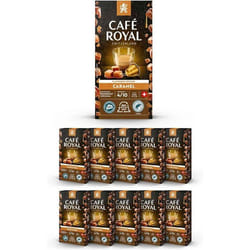 100 Capsules Aluminium Compatibles NESPRESSO® À USAGE DOMESTIQUE - CAFÉ SAVEUR CARAMEL - Dosettes by Café Royal®