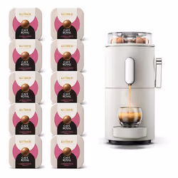 Machine à Café CoffeeB Globe Blanc + 90 Coffee Balls Lungo Forte - 100% Compostables