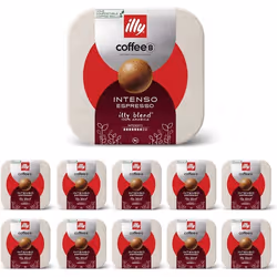 90 Coffee Balls Illy Intenso - Boules de café 100% compostable - Compatible avec la machine à café CoffeeB by Café Royal