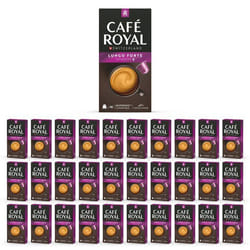 300 Capsules de Café en Aluminium Compatibles NESPRESSO® À USAGE DOMESTIQUE - LUNGO FORTE - Dosettes by Café Royal®