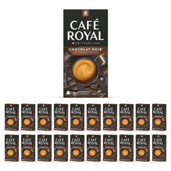200 Capsules de Café en Aluminium Compatibles NESPRESSO® À USAGE DOMESTIQUE - CHOCOLAT NOIR - Dosettes by Café Royal®