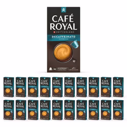 200 Capsules de Café en Aluminium Compatibles NESPRESSO® À USAGE DOMESTIQUE - DECAFFEINATO - Dosettes by Café Royal®