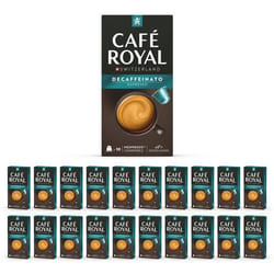 200 Capsules de Café en Aluminium Compatibles NESPRESSO® À USAGE DOMESTIQUE - DECAFFEINATO - Dosettes by Café Royal®