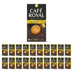 200 Capsules de Café en Aluminium Compatibles NESPRESSO® À USAGE DOMESTIQUE - EPRESSO - Dosettes by Café Royal®