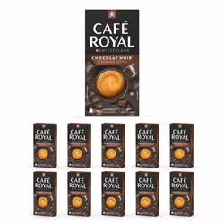 100 Capsules de Café en Aluminium Compatibles NESPRESSO® À USAGE DOMESTIQUE - CHOCOLAT NOIR - Dosettes by Café Royal®