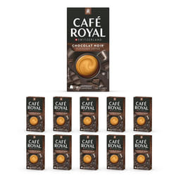 100 Capsules de Café en Aluminium Compatibles NESPRESSO® À USAGE DOMESTIQUE - CHOCOLAT NOIR - Dosettes by Café Royal®
