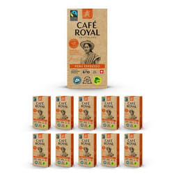 100 Capsules de Café en Aluminium Compatibles NESPRESSO® À USAGE DOMESTIQUE - ESPRESSO BIO - Dosettes by Café Royal®