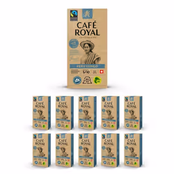 100 Capsules de Café en Aluminium Compatibles NESPRESSO® À USAGE DOMESTIQUE - LUNGO BIO - Dosettes by Café Royal®