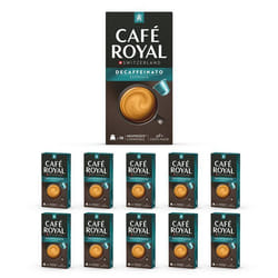 100 Capsules de Café en Aluminium Compatibles NESPRESSO® À USAGE DOMESTIQUE - DECAFFEINATO - Dosettes by Café Royal®