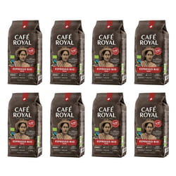 8 x 500 GR - Café Royal Peru Espresso Bio - Café Torréfié en Grains 100% Arabica - Intensité 4/5 - Certifiés Fairtrade