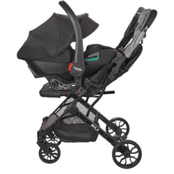 NANIA - Poussette combinée 2-en-1 avec siège auto Rimini - MYLA - 4 roues - Noir