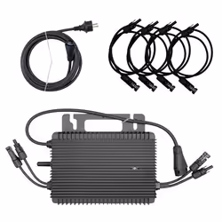 Pack Hoymiles HMS-1000W-2T Micro-onduleur 1000W – WiFi & Bluetooth – Pour 2 Panneaux + Câble AC HMS 5m + 4 Rallonges Staubli ...