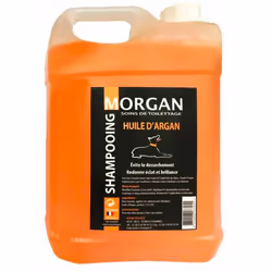 Shampoing pour chien à l'huile d'Argan Morgan.Spécial pour fourrures longues ou poils courts abîmés.Disponible en 250 ml ou 5 ...