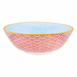 Björn BJ-PPC1 bol Ensemble de bols 1,2 L Rond Porcelaine Bleu, Rouge, Jaune 6 pièce(s)