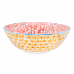 Björn BJ-PPC1 bol Ensemble de bols 1,2 L Rond Porcelaine Bleu, Rouge, Jaune 6 pièce(s)