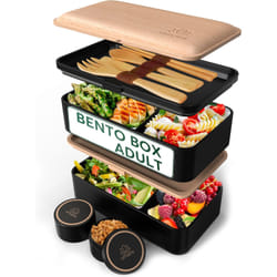 Umami 66 Ensemble boîte repas Noir, Bois 1 pièce(s)