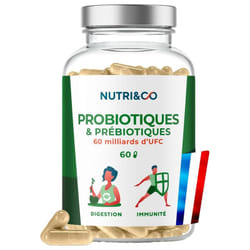 Nutri&Co Probiotiques & Prébiotiques 60 Gélules
