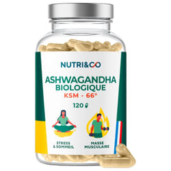 Nutri&Co Ashwagandha KSM-66 Bio 120 Gélules
