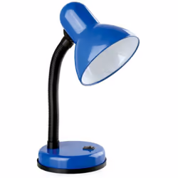 Cette lampe de bureau flexible de couleur bleue possède un interrupteur sur son socle. Elle est fournie avec son alimentation ...