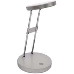 Cette lampe de bureau télescopique de couleur blanche possède un interrupteur discret sur son socle. La lampe de bureau fonct ...