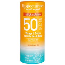 Respectueuse Stick Solaire SPF50 18 g