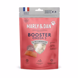 Marly &amp; Dan Booster Omega 3 Treats for Dog, Friandise, Chien, Adulte, Saumon, 50 g