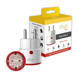 Konyks - Prise connectée Priska - Max 3 eu - Wifi + Bt - 16 a - Compteur de consommation - Compatible Alexa / Google Home