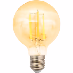 L'ampoule connectée vintage Antalya Style G80 E27 est une lampe, LED, à filament, ambrée conçue pour être utilisée comme sour ...